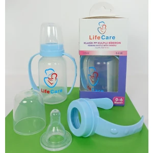 Life Care Kulplu Pp Biberon 125ML Mavi