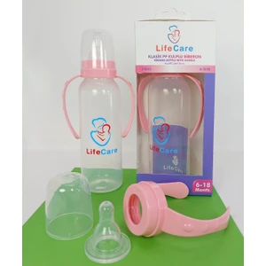 Life Care Kulplu Pp Biberon 240ML Pembe
