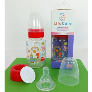 Life Care Cam Biberon 125ML Kırmızı