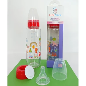 Life Care Cam Biberon 250ML Kırmızı