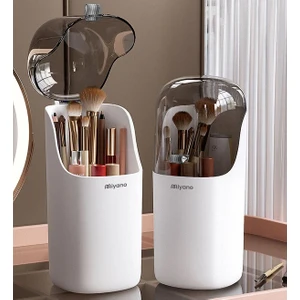 S15 Şeffaf Açılır Kapaklı Fırça ve Makyaj Organizer Kutusu