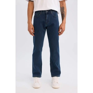 Diago Comfort Fit Yüksek Bel Geniş Paça Düz Paça Kışlık Jean Pantolon V0796AZ24WN