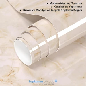 60CM×100CM Kendinden Yapışkanlı Mermer Desen Folyo Mutfak Dolap Masa Kaplama Duvarkağıdı