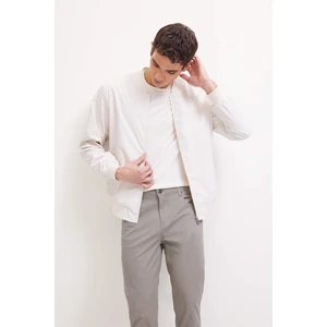 Slim Fit Bomber Mont Ceket Dar Kesim Kolej Yaka Fermuarlı Çift Cepli Mevsimlik Hafif D7319AX25SP