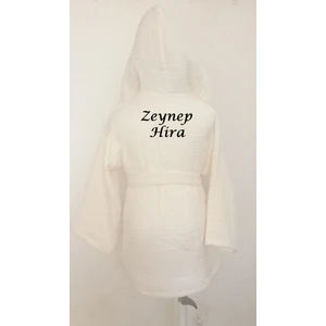 Moms And Babies Müslin Kumaş Pamuk Çocuk Bornozu Isimli Kişiye Özel Nakışlı 0-14 Yaş