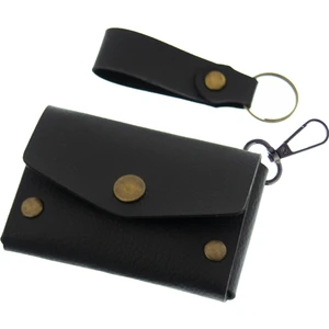 Mat Siyah Renk, Deri, Kancalı Bozuk Para Cüzdan Seti, Özel Günler Için En Iyi Hediye, Özel Üretim