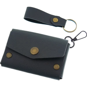 Mat Lacivert Renk, Deri, Kancalı Bozuk Para Cüzdan Seti, Özel Günler Için En Iyi Hediye, Özel Üretim