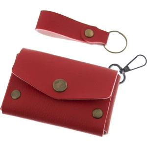 Kırmızı Renk, Deri, Kancalı Bozuk Para Cüzdan Seti, Özel Günler Için En Iyi Hediye, Özel Üretim