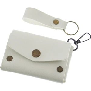 Buz Beyaz Renk, Deri, Kancalı Bozuk Para Cüzdan Seti, Özel Günler Için En Iyi Hediye, Özel Üretim