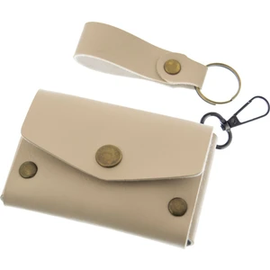 Sütlü Kahve Renk, Deri, Kancalı Bozuk Para Cüzdan Seti, Özel Günler Için En Iyi Hediye, Özel Üretim