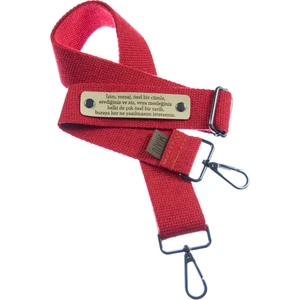 Kırmızı Renk, Isminize Özel Üretilen, Çanta Askısı, 140 cm Boyunda,  Adınıza Özel Hediyelik Askı