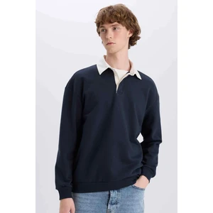 Boxy Fit Polo Yaka Sweatshirt E6523AX24WN