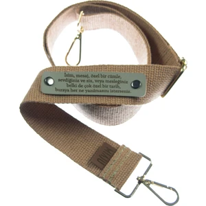 Açık Kahve Renk, Şık Tasarımlı Adınıza Özel Crossbody Çanta Omuz Askısı, 160 cm Tasarım Hediyelik