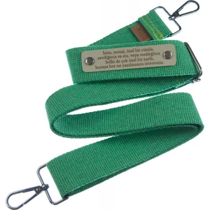 Yeşil Renk, Isminize Özel Üretilen, Çanta  Kemeri, 120 cm Boyunda,  Adınıza Özel Hediyelik Askı