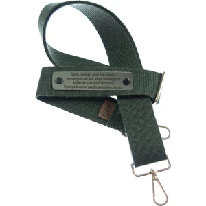 Koyu Yeşil Renk, Isme Özel Renkli Günlük Kullanım Çanta Askısı, 160 Cm, Yedek Çanta Kayışı