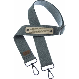 Gri Renk, Isme Özel Kanvas Çanta Askısı, 140 cm Her Stile Uygun Unisex Hediye Seçeneği