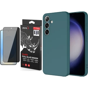 Sasmung Galaxy S25 Plus Kılıf Zore Mara Lansman Kapak + Premium Privacy Temperli Cam Ekran Koruyucu