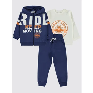 Civil Boys Erkek Çocuk 3'lü Eşofman Takımı 6-9 Yaş Indigo