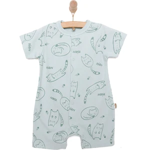 Yenidoğan Organic Sleepy Cat Uni Kısa Tulum Unisex