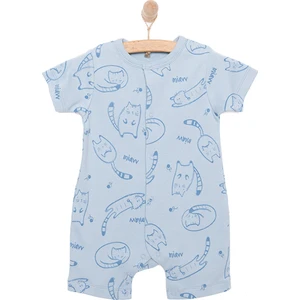 Yenidoğan Organic Sleepy Cat Uni Kısa Tulum Unisex
