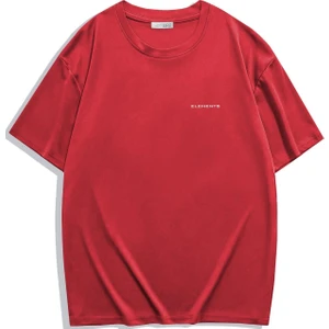 BRZ Collection Unisex Oversize Basic T-Shirt Kırmızı