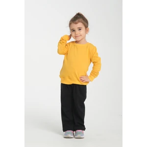Kız Çocuk Oversize Bisiklet Yaka Basic Sweatshirt