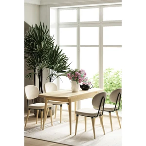 Deniz Sandalye Golf Ahşap Mdf Açılır Mutfak Masası Takımı - 70 x 120+30  cm