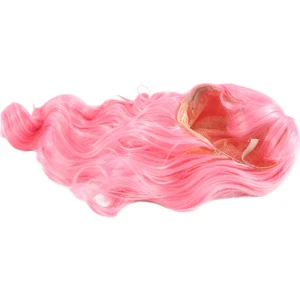 Pembe Peruk Patlama Uzun Dalgalı Hava Ipeksi Tam Isıya Dayanıklı Saç Değiştirme Doğal Görünümlü (Yurt Dışından)