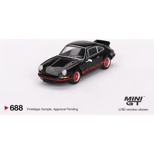 Mini GT: 1/64 Porsche 911 Carrera RS 2.7 Black with Red Livery