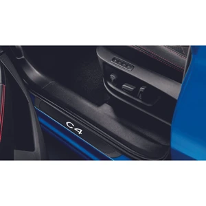 Citroen C4 Old Karbon Kapı Eşiği 4 Parça Krom Yazılı