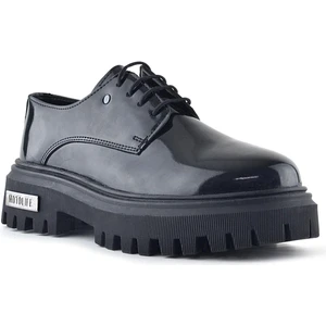 Siyah Rugan Bağcıklı Oxford Metal Detaylı Günlük Ayakkabı