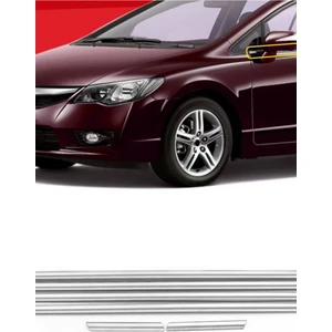 Honda Cıvıc Fd6 2006-2011 Modeller Arası Krom Cam Çıtası 6 Parça Paslanmaz Çelik