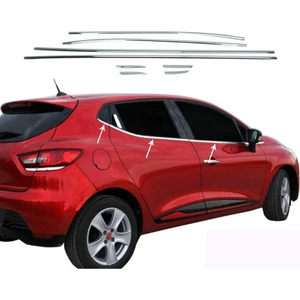 Renault Clıo 4 Hb 2012 Üzeri Uyumlu Cam Çıtası 8 Parça P.çelik Krom