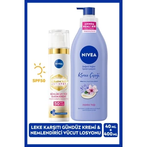 LUMINOUS630 Güneş Korumalı Leke Karşıtı Gündüz Yüz Kremi 40ML, Nemlendirici Vücut Losyonu 400ML