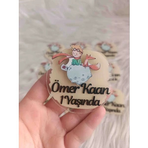 10 Adet Küçük Prens Konsept Pleksi Magnet Yenidoğan Doğum Günü Hediyelikleri