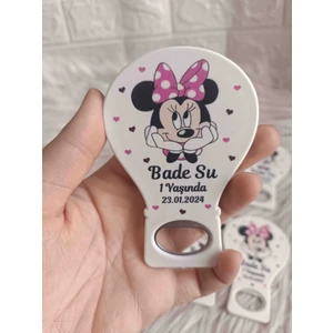 25 Adet Pembe Minnie Mouse Lu Balon Açacak Magnet Doğum Günü Yenidoğan Mevlüt Hediyelikleri