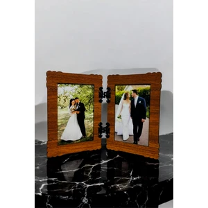 Hanem Çerçeve Mdf Ahşap Dikey 10 x 15 Menteşeli Dekoratif Fotoğraf Çerçevesi