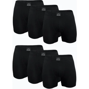 Erkek Siyah 6 Lı Premium Collection Modal Uzun Boxer 6M250