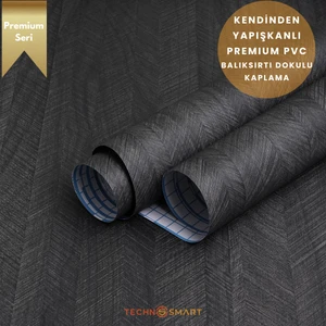 60×100 cm  Kendinden Yapışkanlı Balıksırtı Desenli Premium Duvar Kağıdı Masa Dolap Kaplama