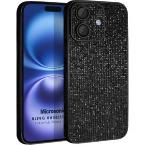Apple iPhone 16 Plus Kılıf Bling Rhinestones Siyah