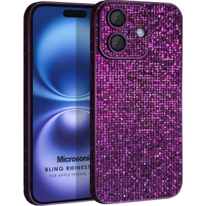 Apple iPhone 16 Kılıf Bling Rhinestones Mor