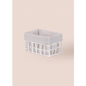 The Mia The Mia Braid Hasır Organizer Sepet Beyaz 22X14X13 cm SPT0089