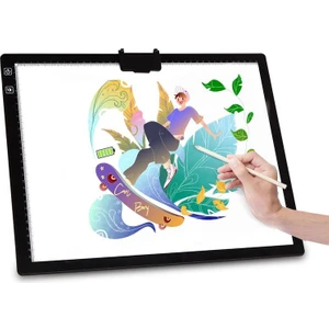 A3 Boyutunda 3 Seviyeli Ayarlanabilir Işıklı Çizim ve Kopyalama Grafik Tahtası