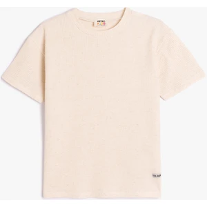 Pamuklu Bisiklet Yaka Kısa Kollu Oversize Basic Tişört