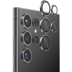 Samsung Galaxy S24 Ultra Kamera Lens Koruyucu ''Safir Cam & Kolay Kurulum'' (Siyah Titanium)