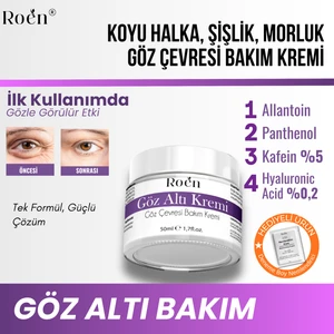 Göz Altı Bakım Kremi Kafein %5 Hyaluronic Acid %0,2 Koyu Halka, Şişlik ve Bakım Kremi 50ml