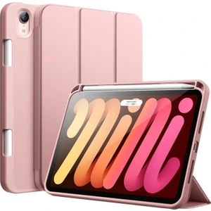 iPad Mini 7 A17 Pro Kılıf Uyku Modlu Smart Pen Slot Charging Case