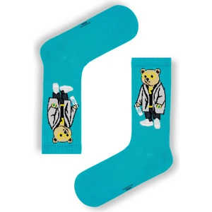 Mavi Bear Desenli Tenis Çorap
