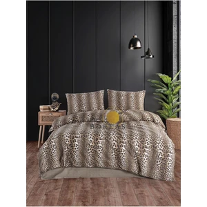 Boreas Home Leopar Pamuklu Çarşafı Lastikli Çift Kişilik Nevresim Takımı