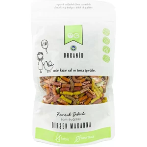 Organik Karışık Sebzeli Tam Buğday Dirsek Makarna 200 Gr +8 Ay